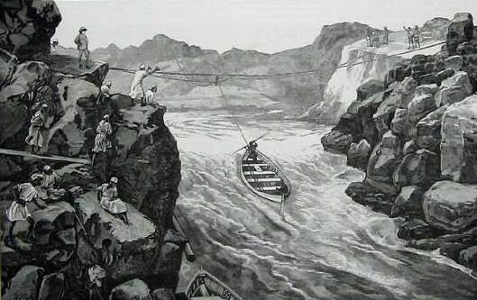 Переправа через Второй порог Нила, иллюстрация из "Illustrated London News"