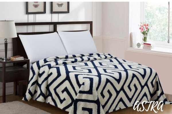 Покрывало Данте цвет белый, размер 200*200 из кораллового флиса