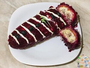 рулет селедка под шубой