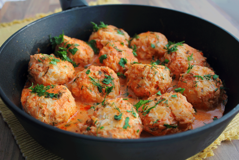 Ленивые голубцы с капустой рисом и фаршем