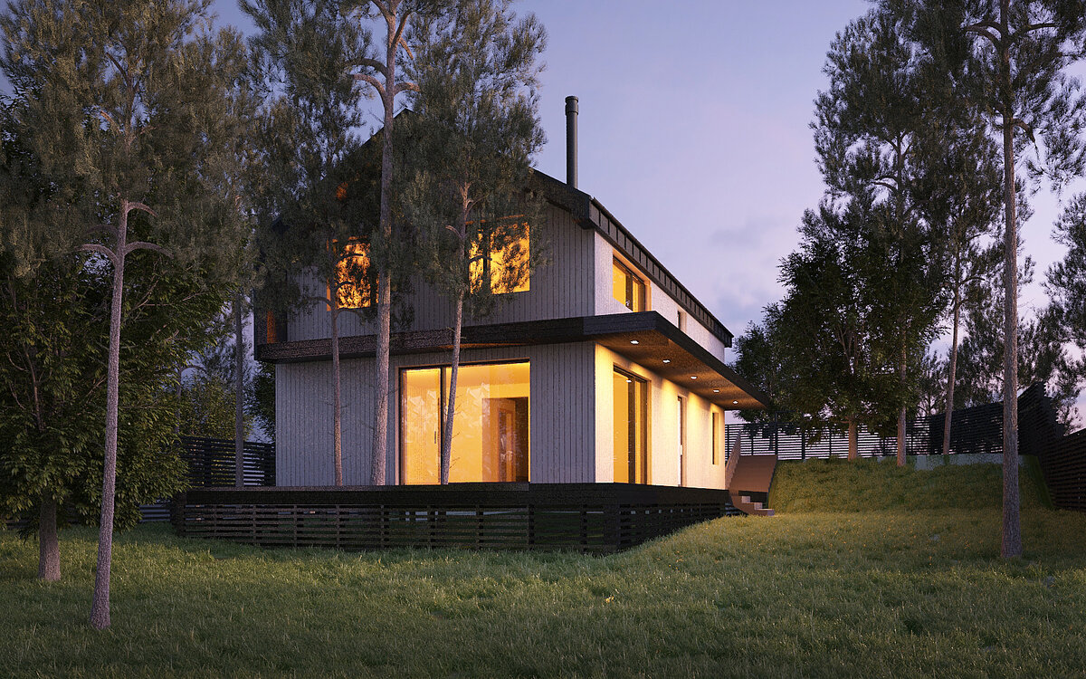 Вид на дом с участка