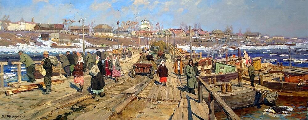 "В Кострому", холст, масло, 1957 г. 