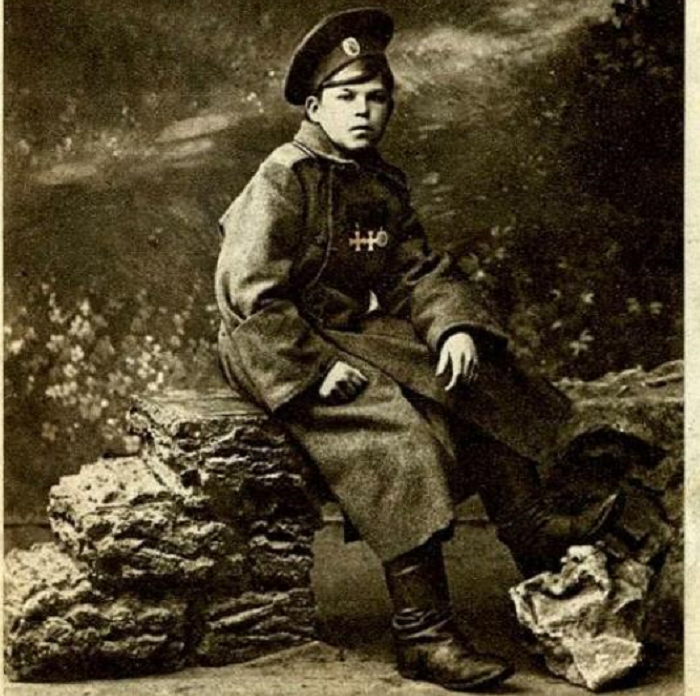 Один из юных добровольцев Первой мировой