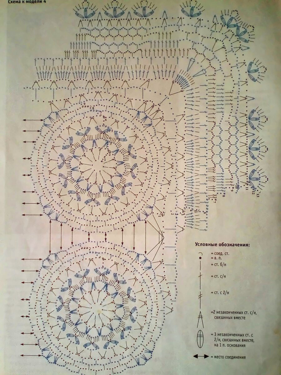 Салфетки из цветов схемы