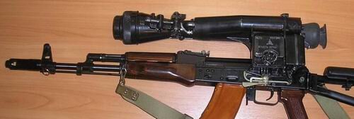 АК-74С с ночным прицелом НСПУ "Казуар"