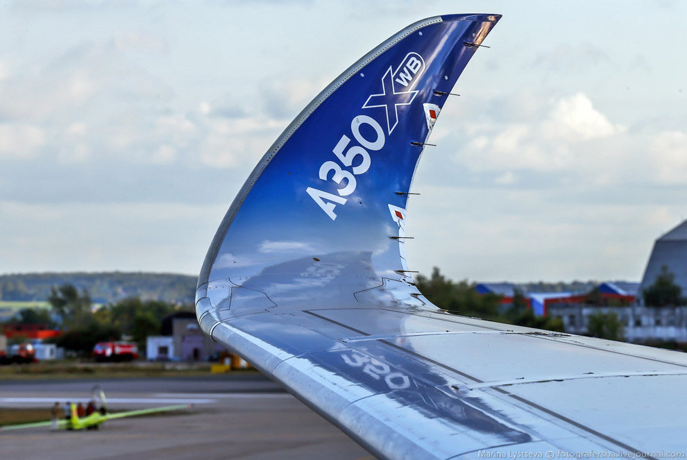 Законцовка крыла на Airbus A350