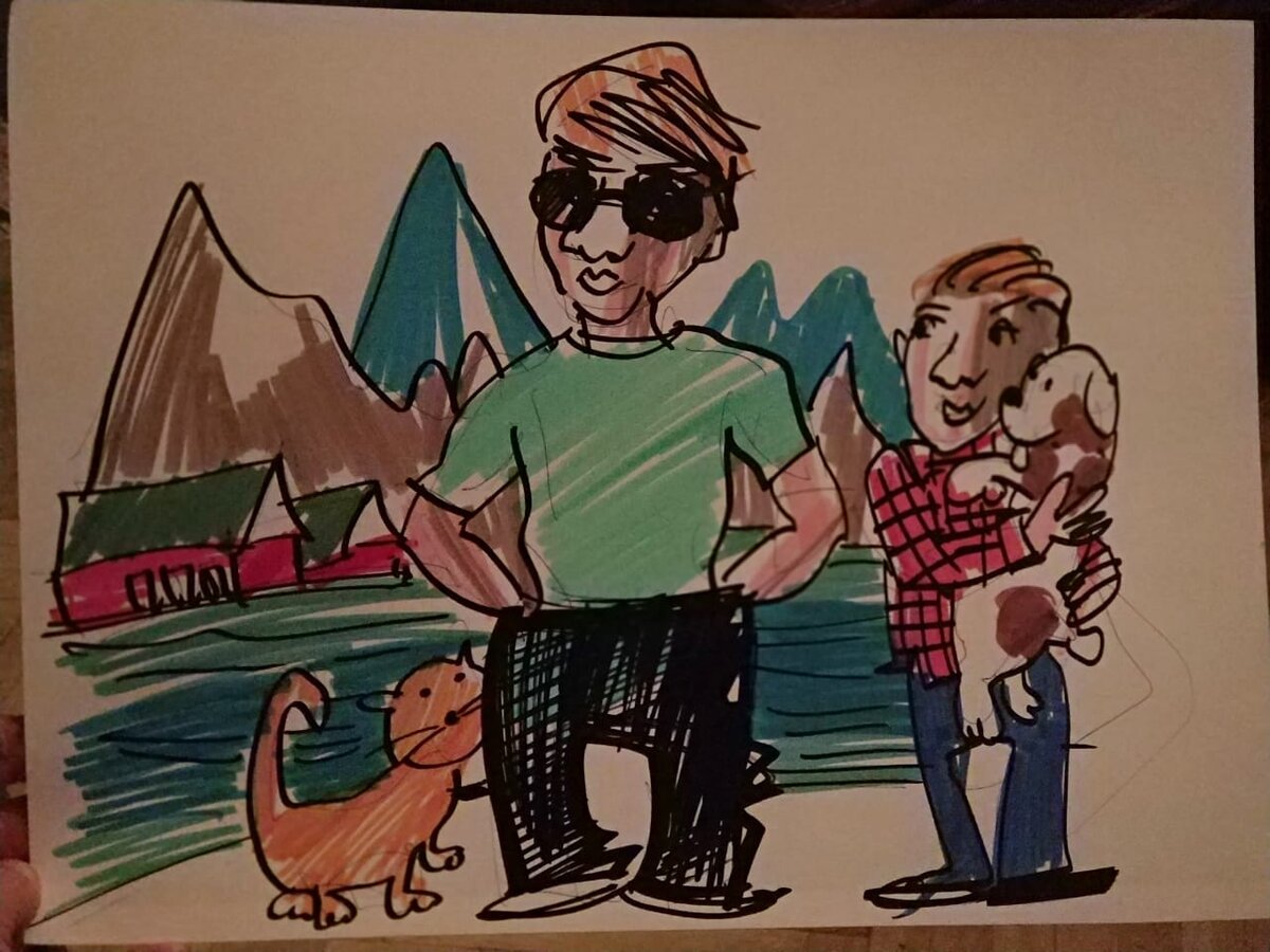 Рисунок "Викинг". Художник - К.В.