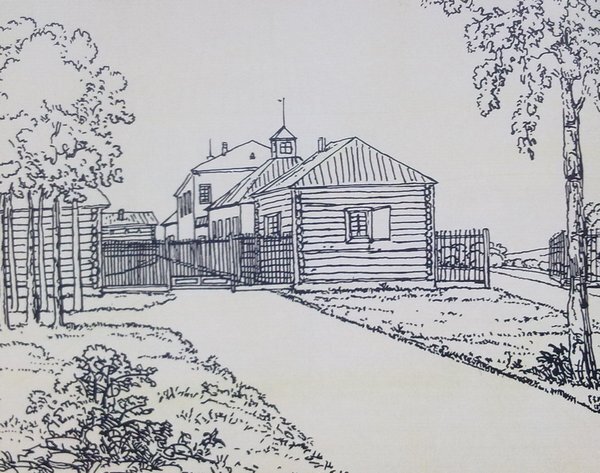 Мишенское, усадьба. Рисунок В.А. Жуковского