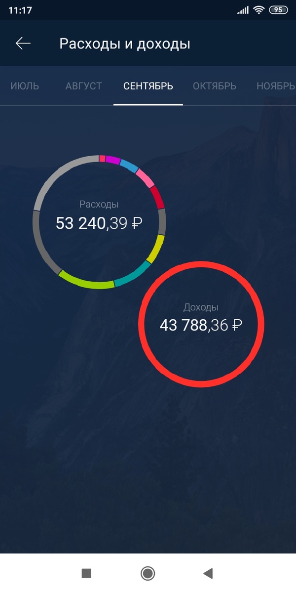Анализ расходов и доходов в приложении АльфаБанк
