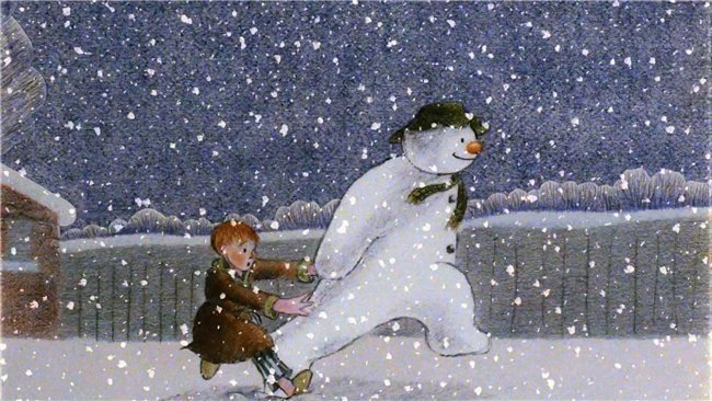Кадр из мультфильма "Снеговик"