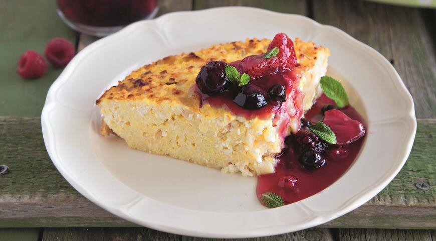 Русский крупеник из пшена с творогом, больше рецептов запеканок на ww.gastronom.ru 