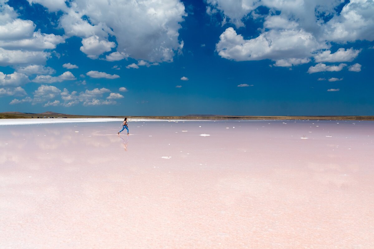 Розовое озеро Акмолинская область