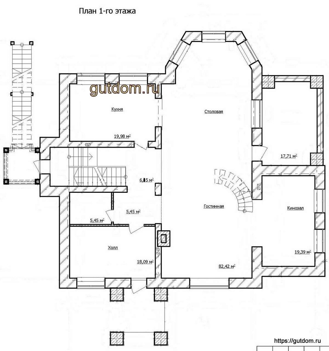 планировка дома первый этаж
