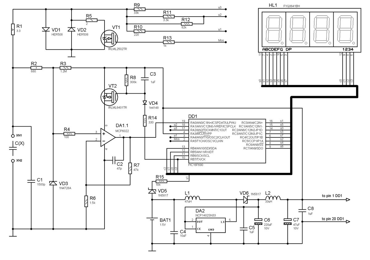 Цифровой измеритель ЭПС на микроконтроллере ATmega8