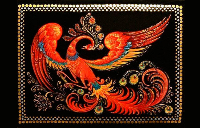 Жар-птица (палехская роспись)