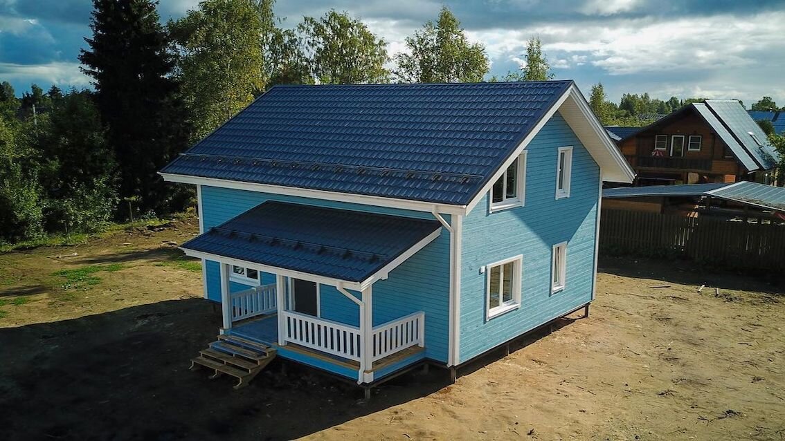 Каркасный дом в комплектации "Теплый контур" в Ленинградской области, Белоостров.