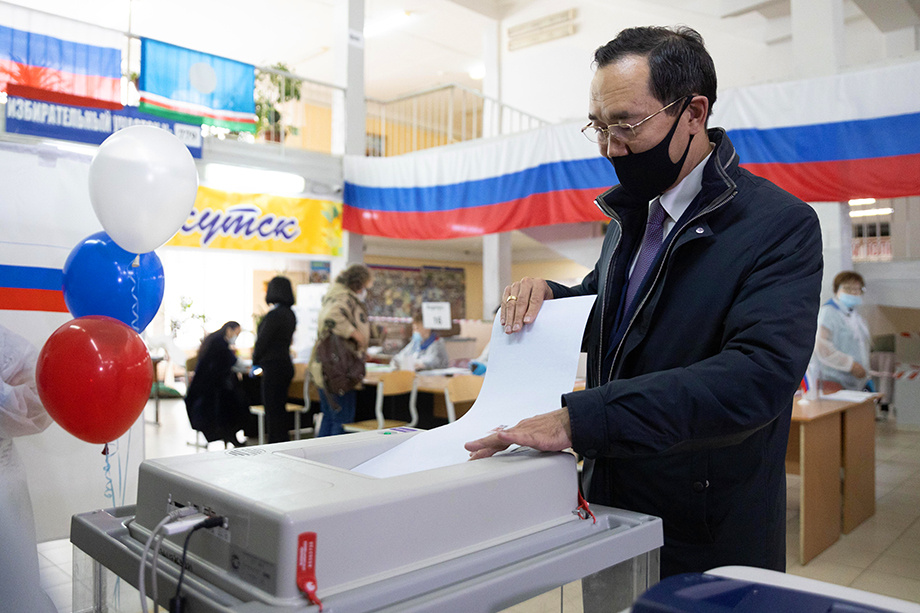 Список «Единой России» в Якутии возглавлял Айсен Николаев. Фото: Владислав Лю/ТАСС
