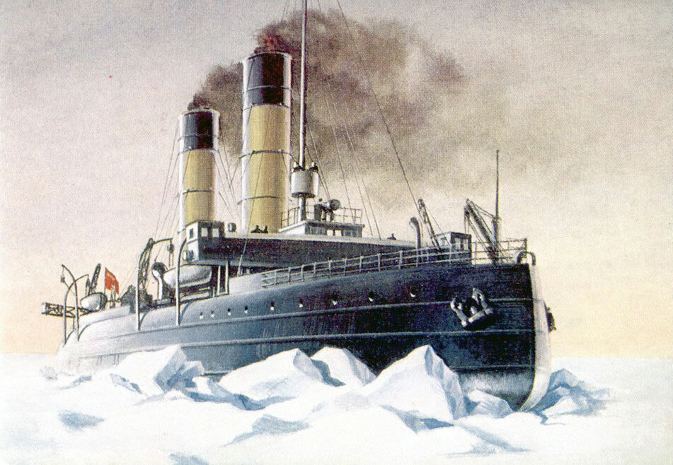 1898, 17 (29) октября - В Ньюкасле (Англия) на верфи фирмы «Армстронг, Витворт и К°» спущен на воду первый в мире линейный ледокол «Ермак».
