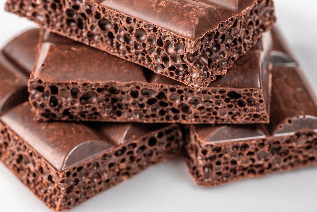 Porous Chocolate pieces