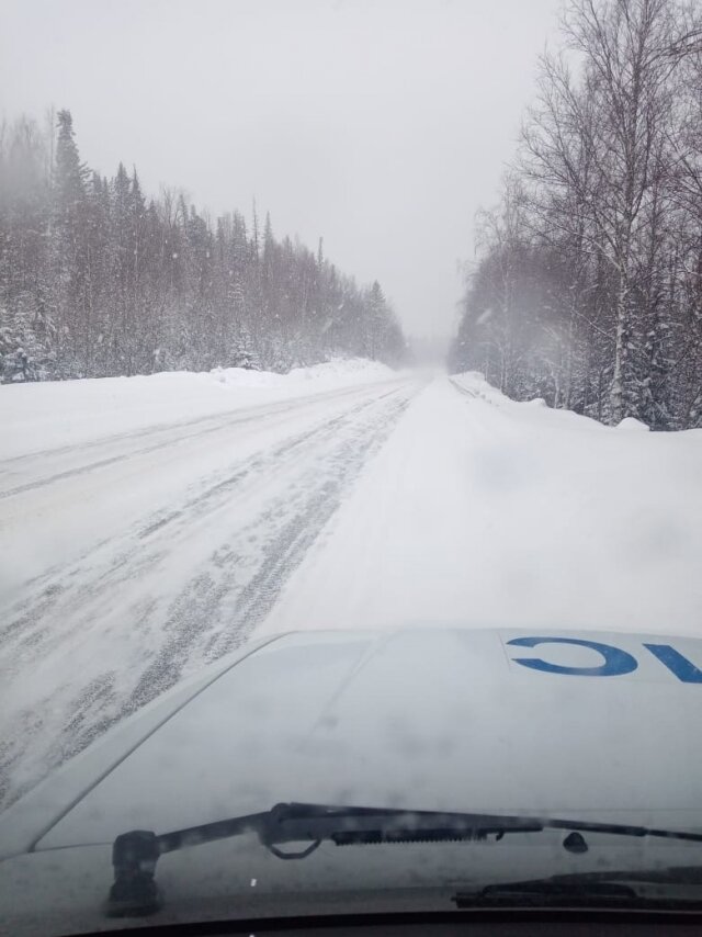    Снег на дороге УГИБДД по Красноярскому краю