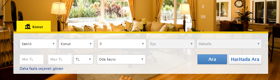 Скриншот с сайта - https://www.sahibinden.com/
