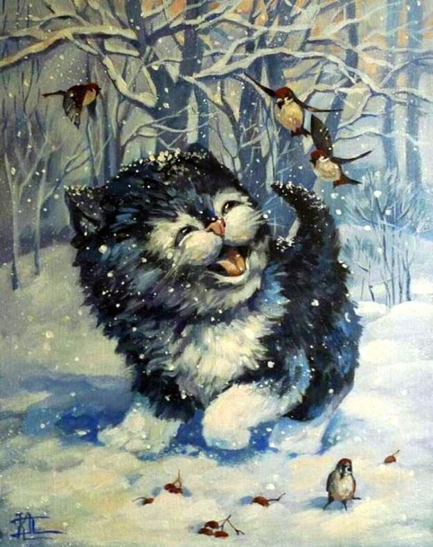 Из серии "Снежок", художник Кира Панина