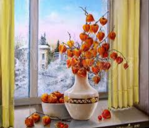 Картина Зимний физалис", автор Валентина Валевская