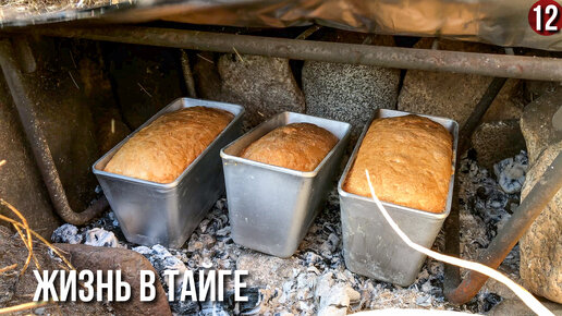 Жизнь в тайге. Больше хлеб не покупаем. Печь для хлеба в тайге своими руками. Рецепт хлеба. 12 серия