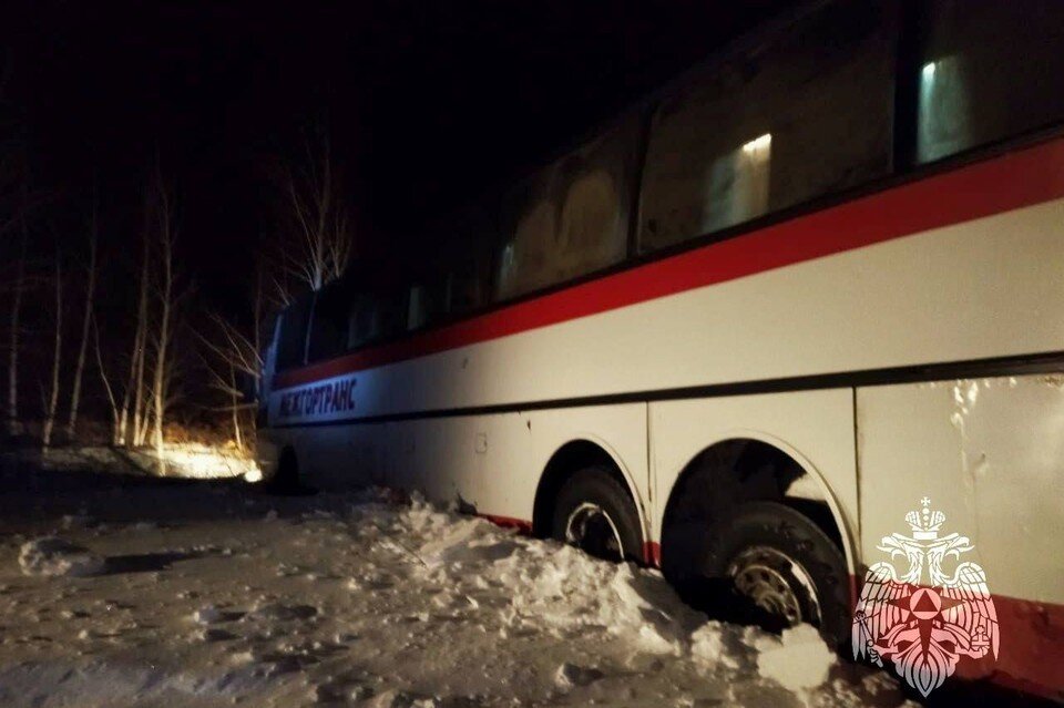     Автобус ехал по маршруту Павлодар-Томск  пресс-службы ГУ МЧС по Алтайскому краю