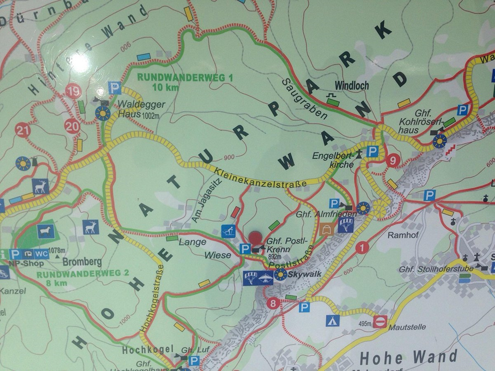 Карта природного парка Хоеванд