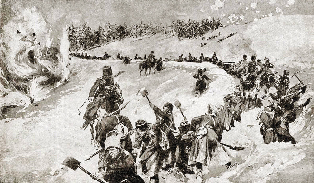 Русские солдаты расчищают себе дорогу к славе