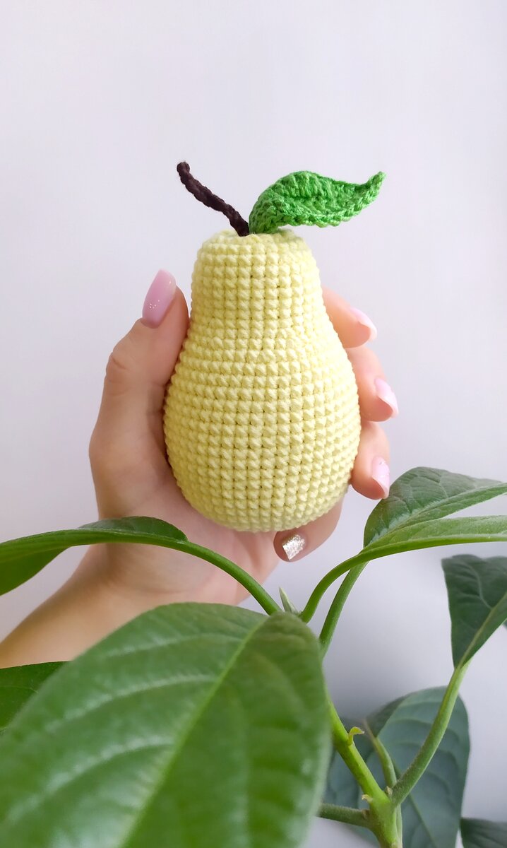 МК по вязанию груши, #knit_pear