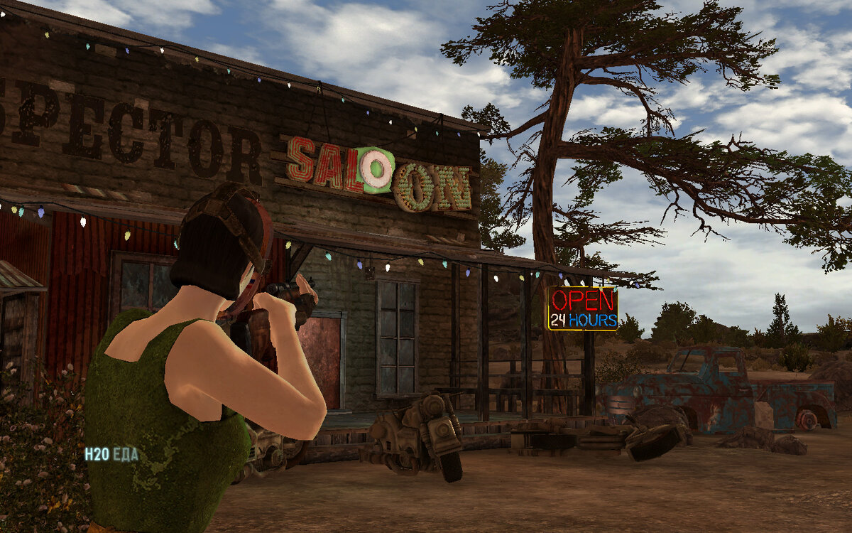 Скриншот из игры Fallout NV с новой графикой для слабых пк.