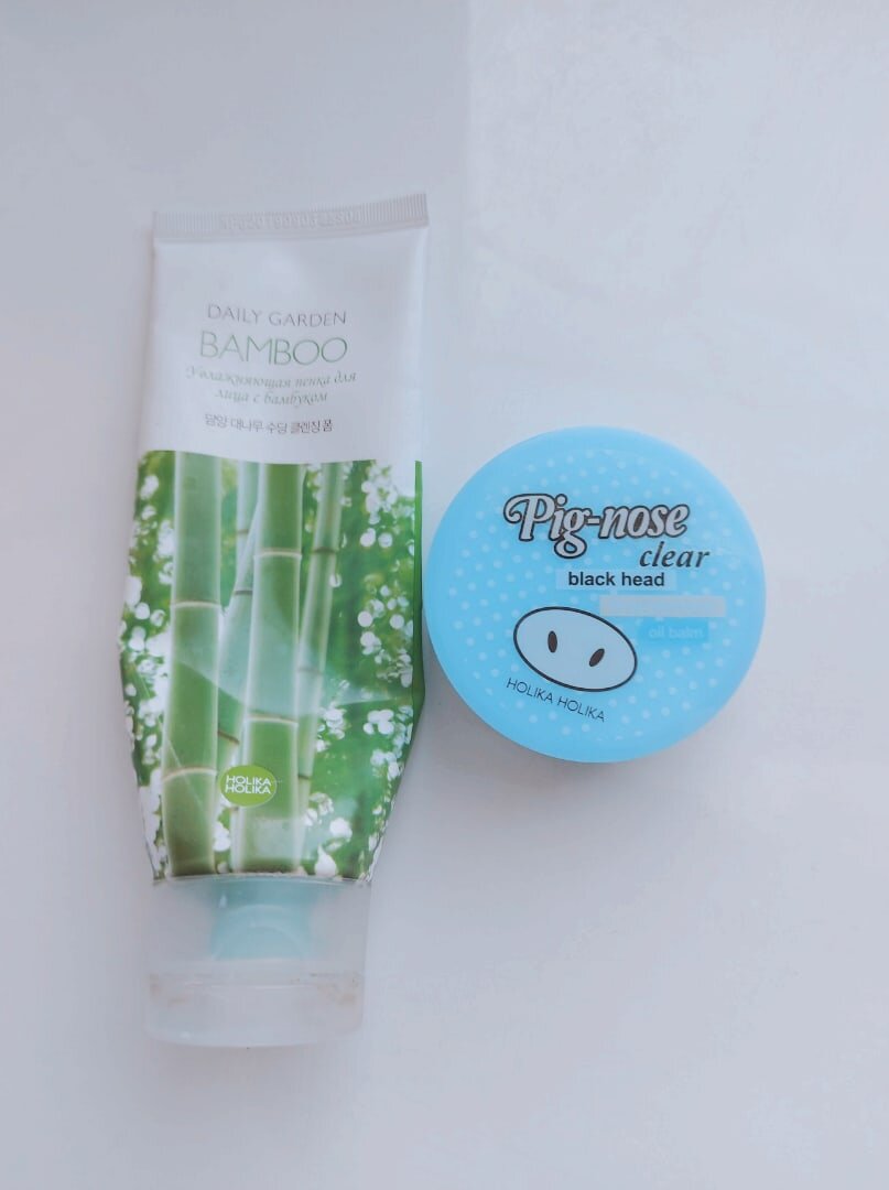 Очищающая пенка с бамбуком и бальзам с марокканской глиной. HOLICA.