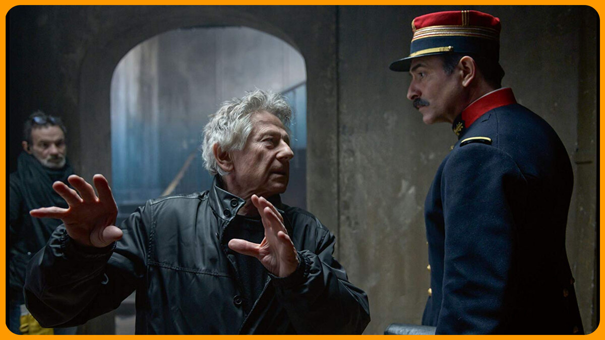  «Офицер и шпион» 2019. Фото со съёмок, в центре - режиссёр Роман Полански  