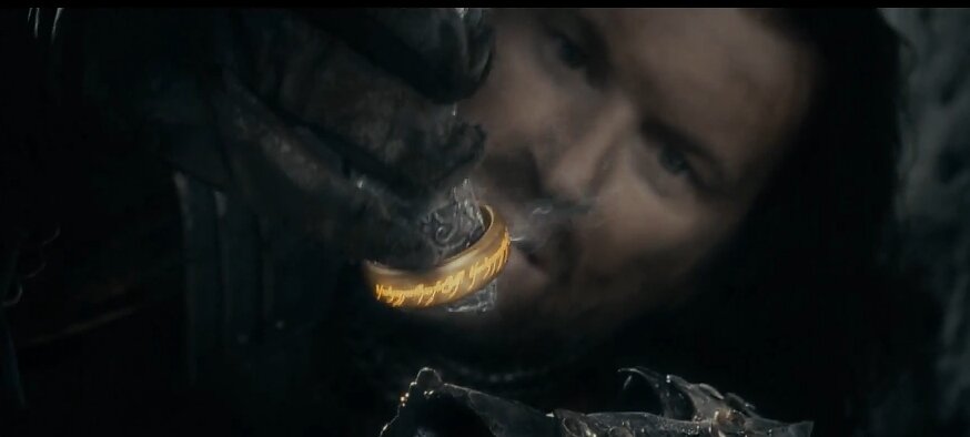 Отрубленный палец Саурона, кадр из фильма "Властелин Колец: Братство Кольца"