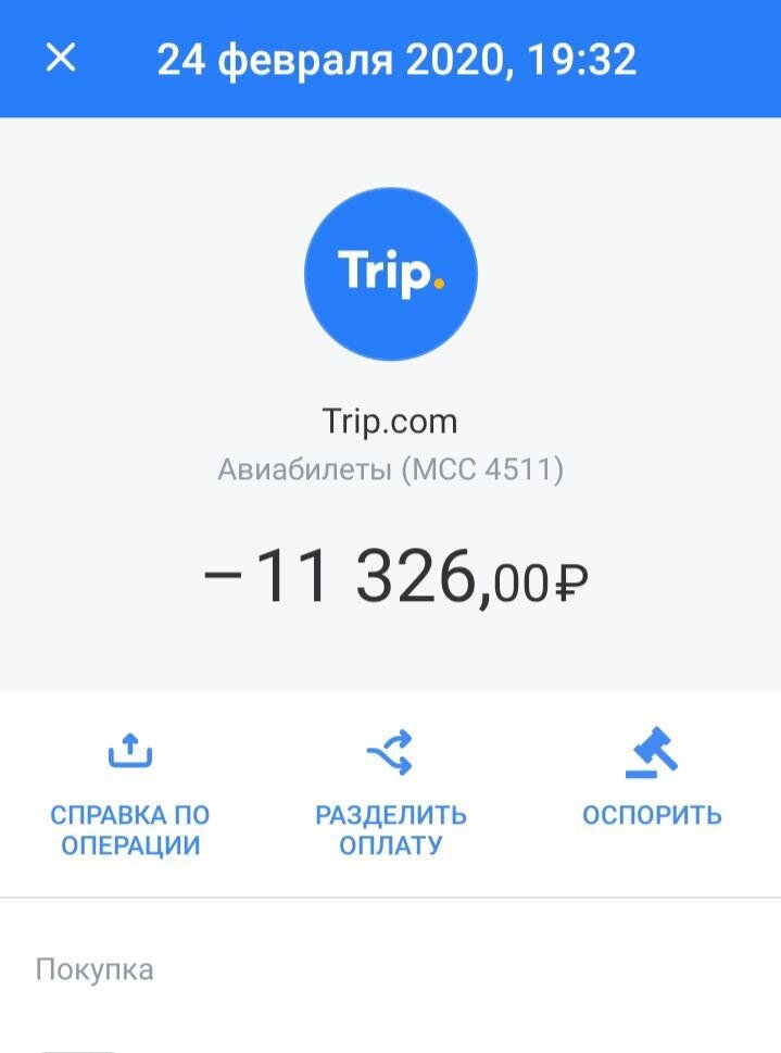 Сумма покупки авиабилетов