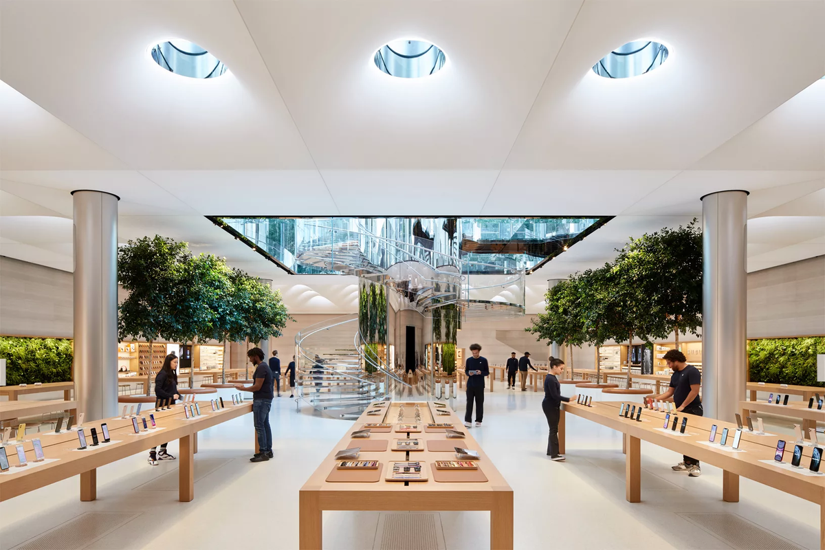 Особенности магазина электротоваров Apple MacArthur Center в Норфолке, авеню Мон