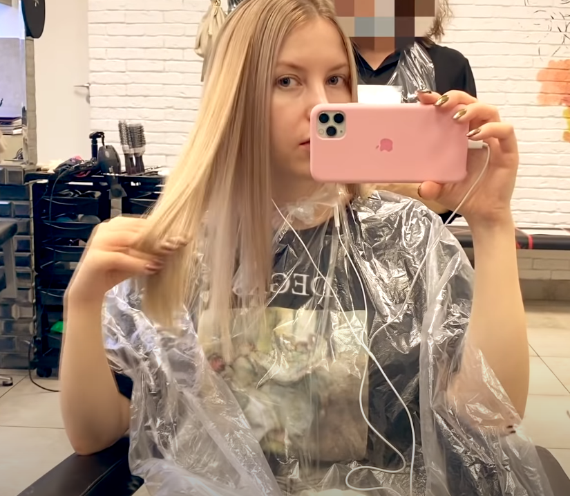 Результат проделанной работы с волосами