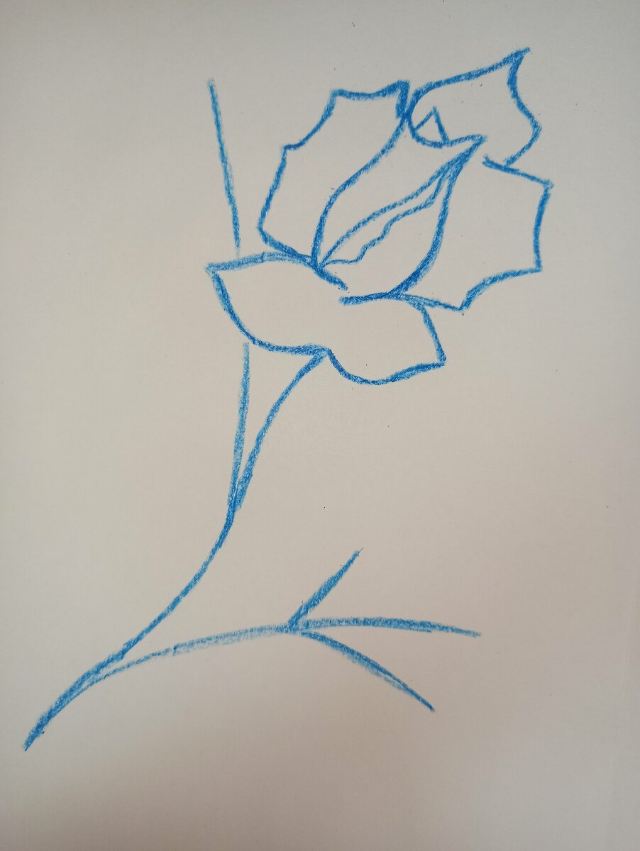 Обводим линии несколько раз карандашом.