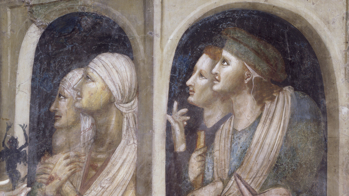 Итальянская фреска XIV века, изображающая чуму, или Черную смерть