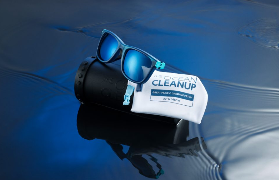 Солнцезащитные очки Ocean Cleanup с футляром и сумкой- оба сделаны из переработанных материалов