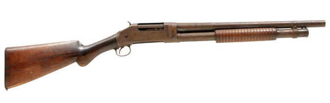 Winchester M1897. Первое в мире помповое ружье. 