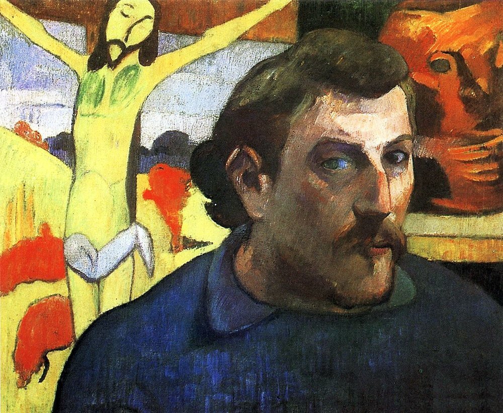 "Автопортрет с желтым Христом" Поль Гоген 1890-1891 годы (Яндекс.Картинки)