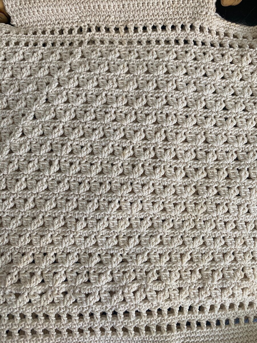 Узор придумывала " в полёте", каждый второй ряд - столбики без накида для большей плотности