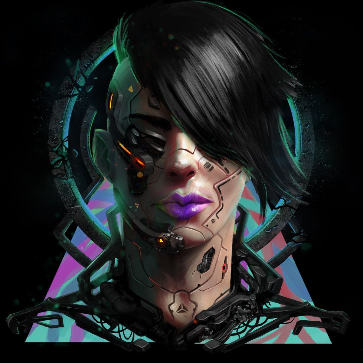 Cyberpunk woman art фото 12