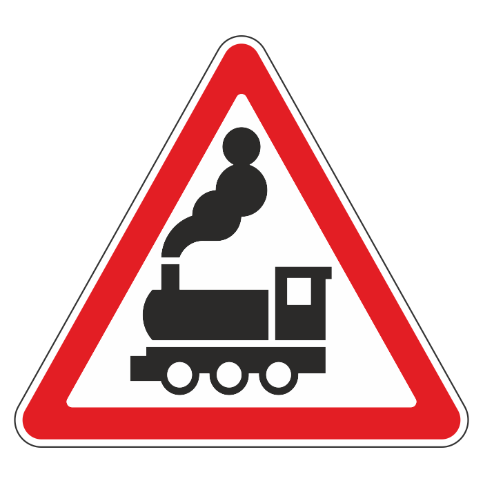 Знак 1.2 "Железнодорожный переезд без шлагбаума", картинка с сервиса Яндекс Картинки