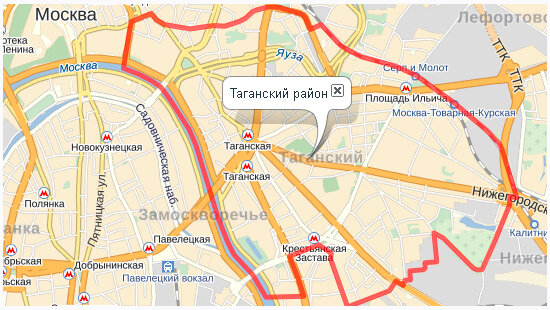 Карта москвы таганка