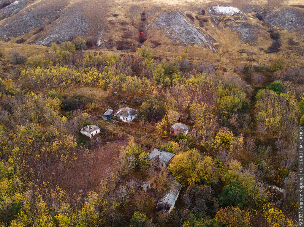 Хутор Мостище с высоты птичьего полета. Здесь и далее фото автора