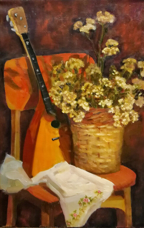 «Русская душа балалайки», холст 50*70, масло